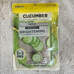Cucumber Facial Sheet Masks - Green